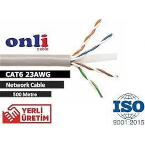 Onli Er-6002 U-utp 23 Awg Cca Cu 500 Metre Cat6 Kablo