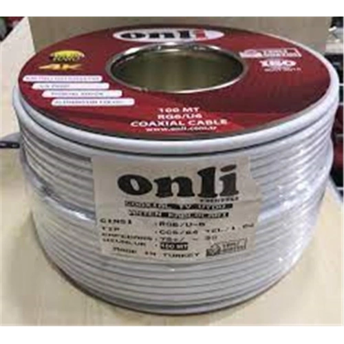Onli ON-6403 RG6-U6 64 Tel 1,02 CCS-AL 100 metre Anten Uydu Kablosu