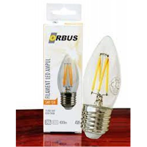 Orbus Orb-b36 Mum 4w E27 Clear Dekoratif Led Ampul 400 Lm Ra80 220-240v-50hz