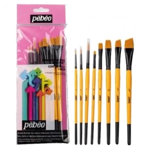 Pebeo Fırça Seti Angular-Kesik Uç-Suluboya 8 Li SET-6