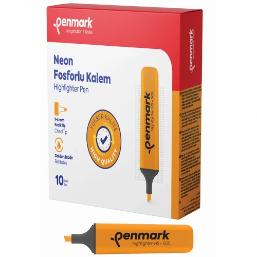 Penmark Fosforlu Kalem Neon Turuncu Hs-505 03