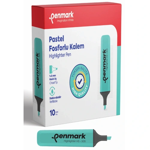 Penmark Fosforlu Kalem Pastel Nane Şekeri Hs-505 08
