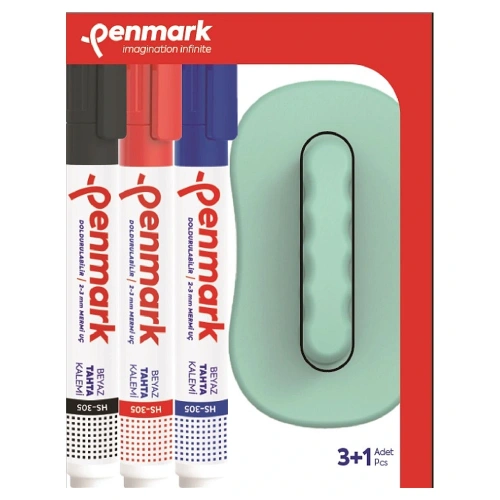 Penmark Tahta Kalemi 3 Lü Set+silgi Hs-305-tk3s