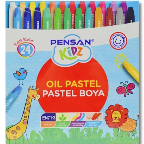 Pensan Pastel Boya Kidz Karton 24 Renk