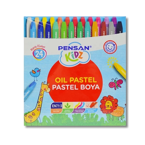 Pensan Pastel Boya Kidz Karton 24 Renk