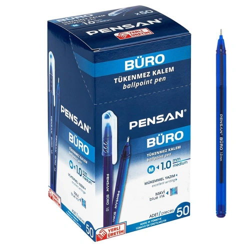 Pensan 2270 Büro Mavi 50li Tükenmez Kalem