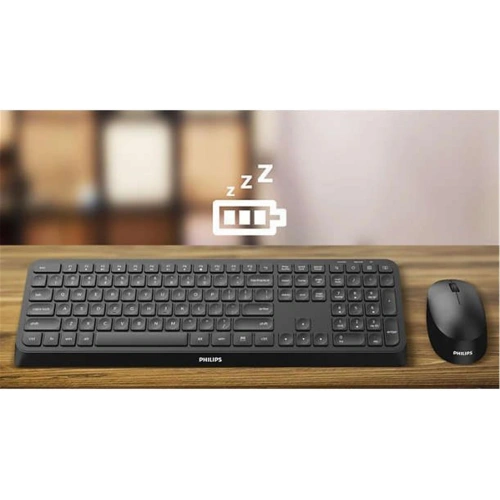 Philips Spt6307b-38 Kablosuz Klavye Mouse Seti Siyah 3000 Series 2.4ghz Silent Desing