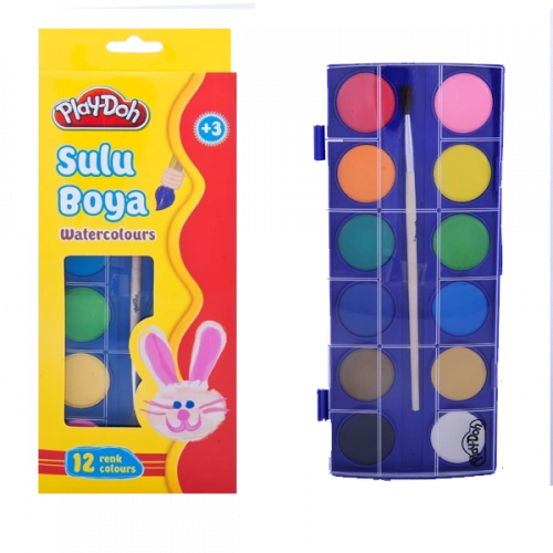 Play-Doh Sulu Boya 28 MM Büyük Boy 12 Renk PLAY-SU003