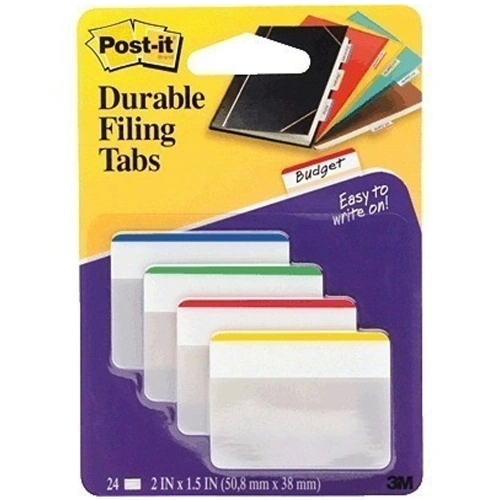 Post-it İndeks Sert Seperratör Düz 4 Renk 6 Adet 686f-1