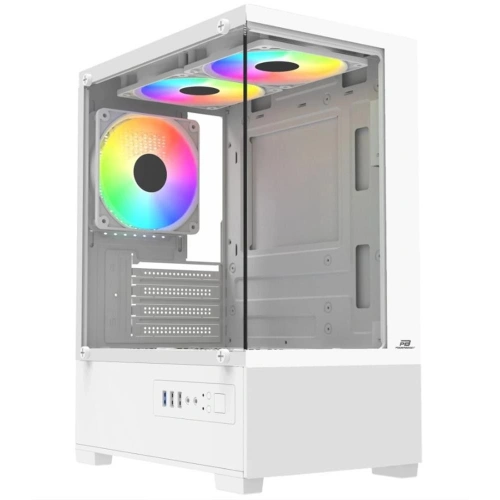 Powerboost Pb-m5001w 500w 3-12cm Rainbow Fanlı Usb 3.0 Seaview M-atx Gaming Beyaz Kasa