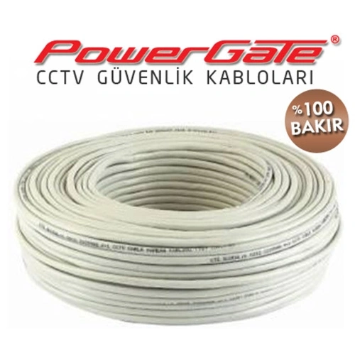 Powergate Vıa 87mt, 2+1 (2x0,22+0,22) %100 Bakır, Cctv Güvenlik Kablosu