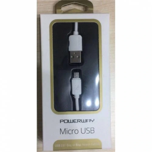 Powerway Sm03 2.a 1mt Usb Micro Şarj Kablo Kutulu Usb 2.0 Hızlı Şarj