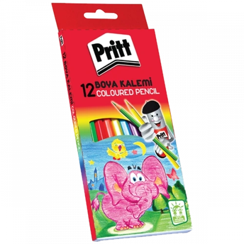 Pritt Kuru Boya Karton Kutu Tam Boy 12 Renk 1219734