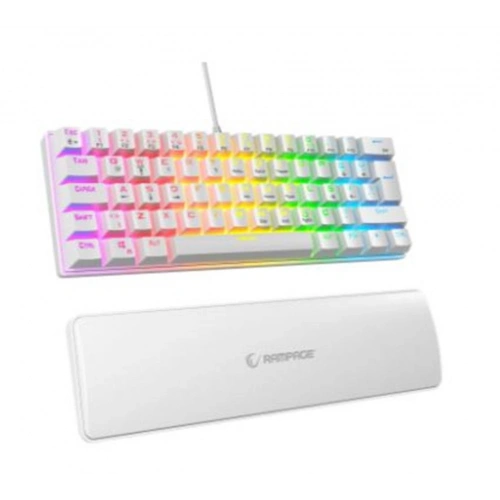 Rampage Ally K11 Beyaz Rainbow Q Gaming Oyuncu Klavye Bilek Destekli Blue Switch