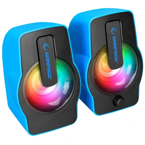 Rampage Rms-g7 Falsetto 2.0 6 Watt Rgb Ledli Mavi Multimedia Gaming Usb Speaker