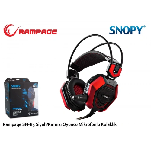 Rampage Sn-r5 X-core Siyah-kırmızı Oyuncu Mikrofonlu Kulaklık Usb