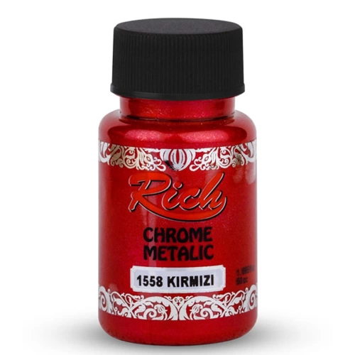 Rich Akrilik Boya Chrome Metalik 50 CC Kırmızı 1558