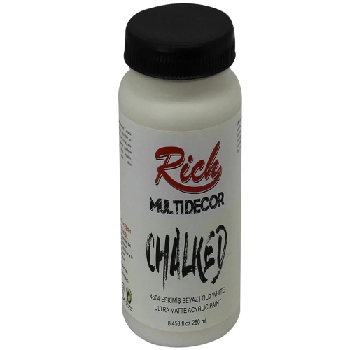 Rich Akrilik Boya Multi Decor Chalked 250 CC Eskimiş Beyaz 4504