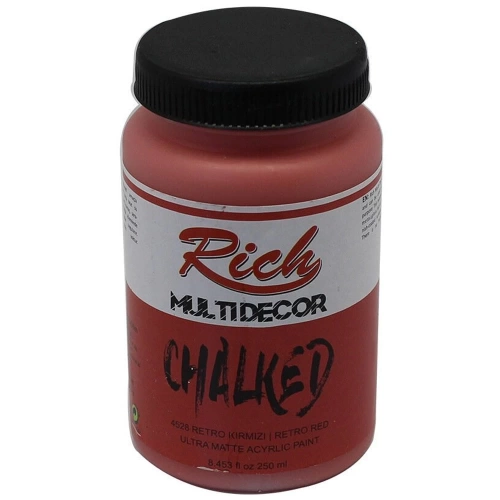 Rich Akrilik Boya Multi Decor Chalked 250 CC Retro Kırmızı 4528