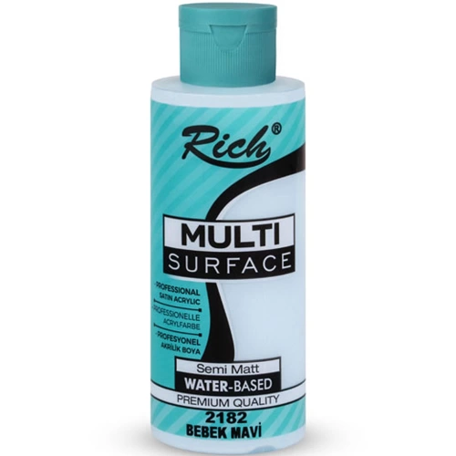 Rich Akrilik Boya Multi Surface 120 CC Bebek Mavi 2182