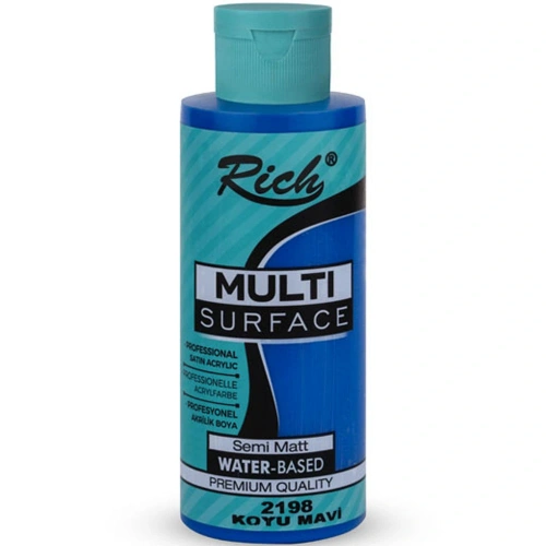 Rich Akrilik Boya Multi Surface 120 Cc Koyu Mavi 120-2198