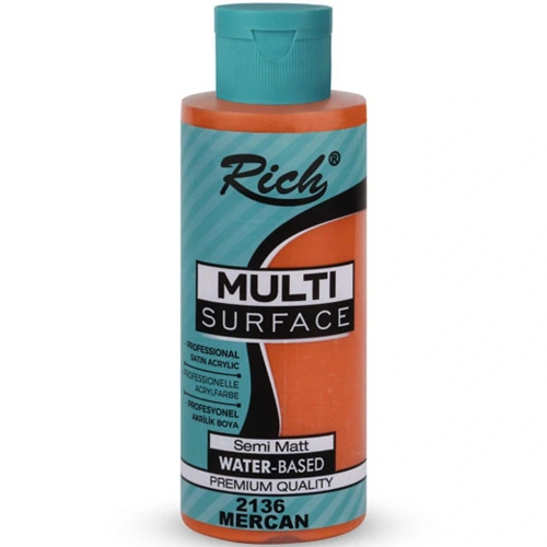 Rich Akrilik Boya Multi Surface 120 Cc Mercan 120-2136