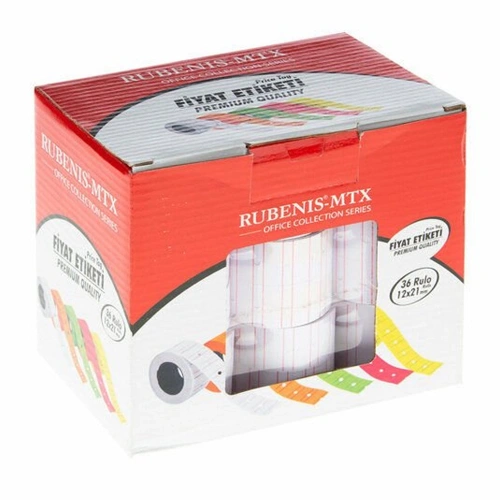 Rubenis Fiyat Etiketi 12x21 Beyaz Rb Mtx-b