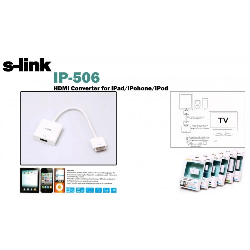 S-link Ip-506 İpod-iphone-ipad Hdmı Konnektör