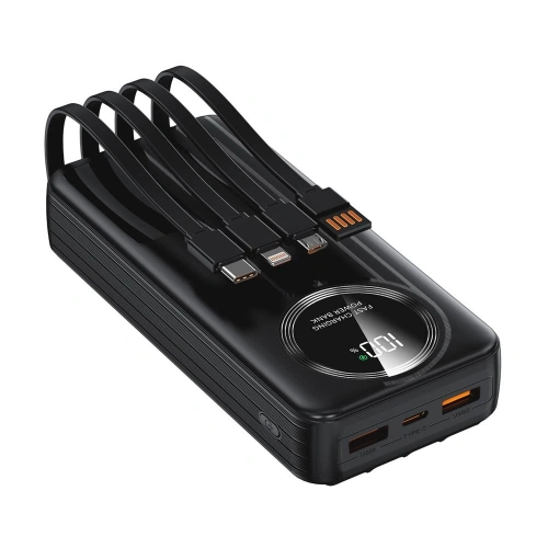 S-link Ip-g220 20000mah Pd20w+Qc3.0 Dahili Kablolu Siyah Lcd Taşınabilir Pil Şarj Cihazı Powerbank