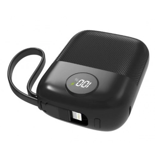 S-link Mp110 10000mah Pd22.5w Type-c+lightning Kablolu Siyah  Pil Şarj Cihazı Powerbank