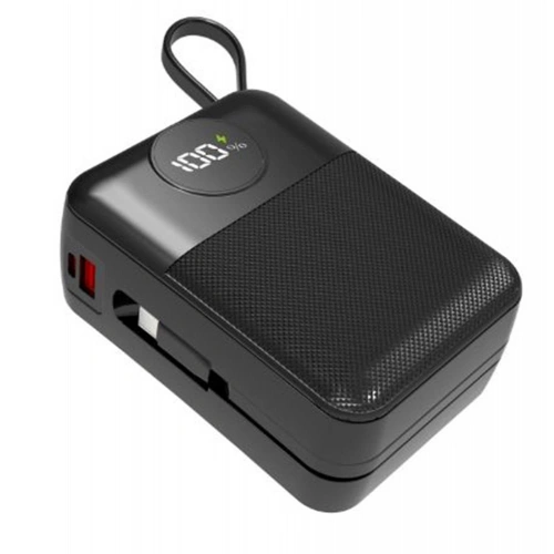 S-link Mp130 30000mah Pd22.5w Type-c+lightning Kablolu Siyah Pil Şarj Cihazı Powerbank