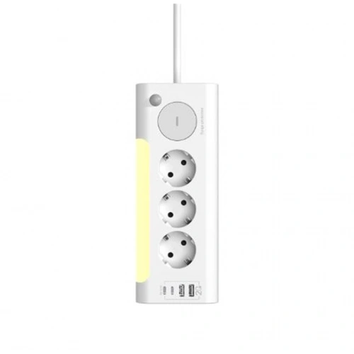 S-link Prz06 3 Soketli 2 Usb 2 Type-c Pd20 2m 306 Joule Tam Bakır Kablolu Beyaz Akım Korumalı Priz