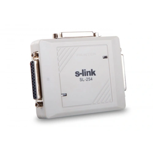 S-link Sl-254 2 Port Otomatik Switch (giriş 2 Adet Dişi Db25 Paralel Port)(çıkış Db25 Paralel)