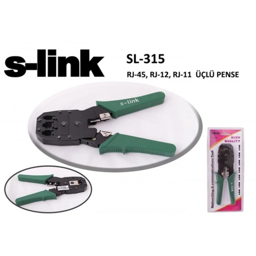 S-link Sl-315 Rj-45-rj-12-rj-11 Üçlü Pense