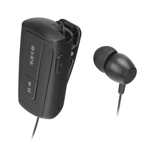 S-link Sl-bt105 Siyah Mobil Telefon Uyumlu Makaralı Titreşimli Bluetooth Kulaklık