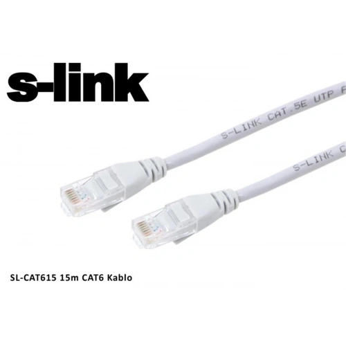 S-link Sl-cat615 Cat6 15mt Gri Utp Patch Kablo