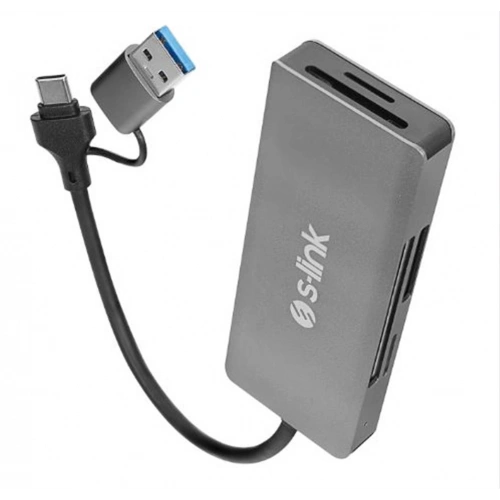 S-link Sl-cr51 Typec Ve Usb3.0 Cf, Sd, M2, Micro Sd, Ms 5 İn 1 Metal Kart Okuyucu