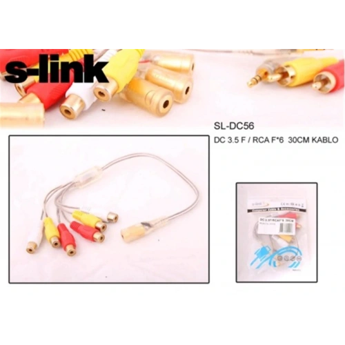 S-link Sl-dc56 3.5mm Stereo 6lı Ses Çoklayıcı