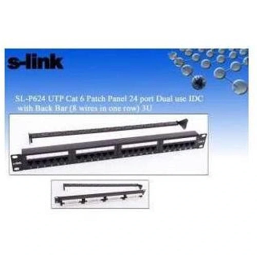 S-link  Sl-f624 24lü Utp Cat6 Patch Panel