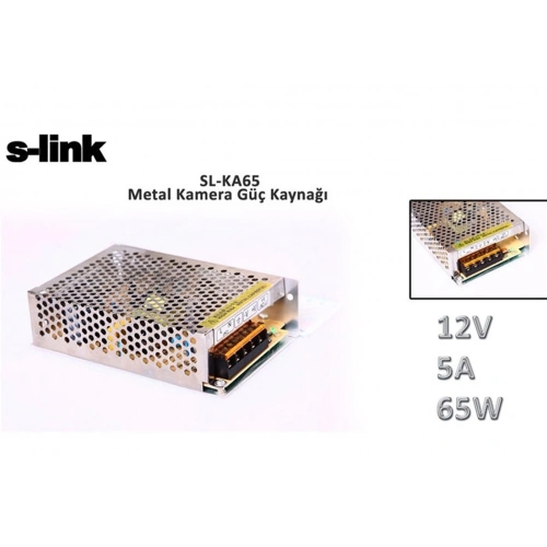 S-link Sl-ka65 12v 5a 65w Metal Kamera Güç Kaynağı