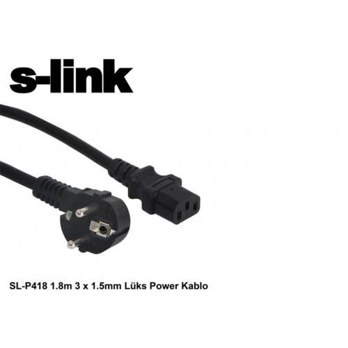 S-link Sl-p175 1.5m  0.75mm Lüks Power Kablo