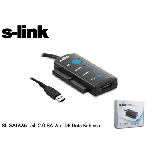 S-link Sl-sata35 Usb 2.0 To Sata + Ide Data Çevirici