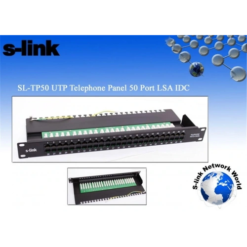 S-link Sl-tp50 50 Li Utp Portlu Telefon Paneli