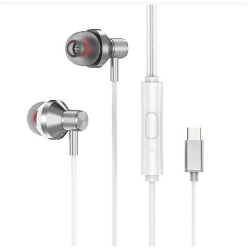 S-link Sl-tpk03 Typec Telefon Uyumlu Metal Beyaz Kulak İçi Mikrofonlu Kulaklık