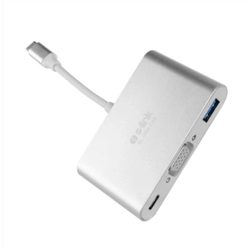 S-link Sl-usb-c66 Type-c To Vga+usb3.0+pd Kablo