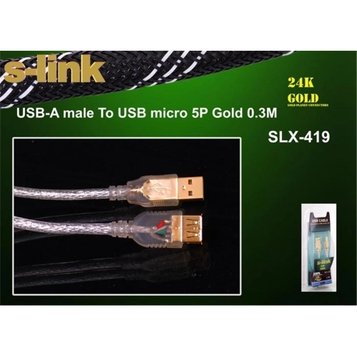 S-link Slx-419 0.30mt Micro 5p Kamera Kablosu