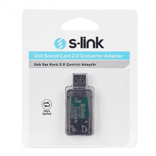 S-link Slx-u51 Usb Ses Kartı 2.0 Çevirici Adaptör