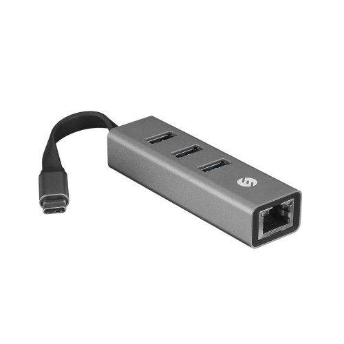 S-lınk Sw-u3325, Gigabit, Type-c To Rj45, 3xusb 3.0, Metal, Ethernet Kartı