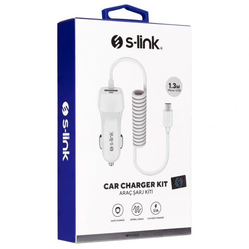 S-link Swapp Sw-c535 1 Usb + Micro Usb 12-24v 3.1a Kablolu Araç Şarj Cihazı