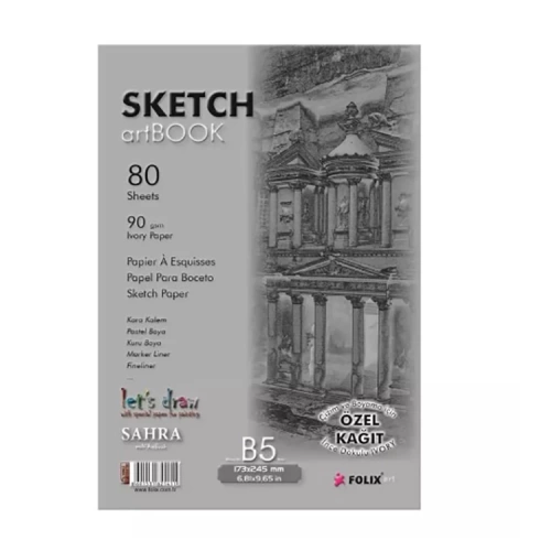 Sahra Bloknot Tutkallı Ivory Kağıt 17,3x24,5 90 GR